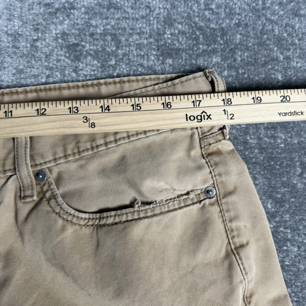 Levi's 514 Jeans Men's 36x34 Brown‎ Slim Straight Leg Distressed